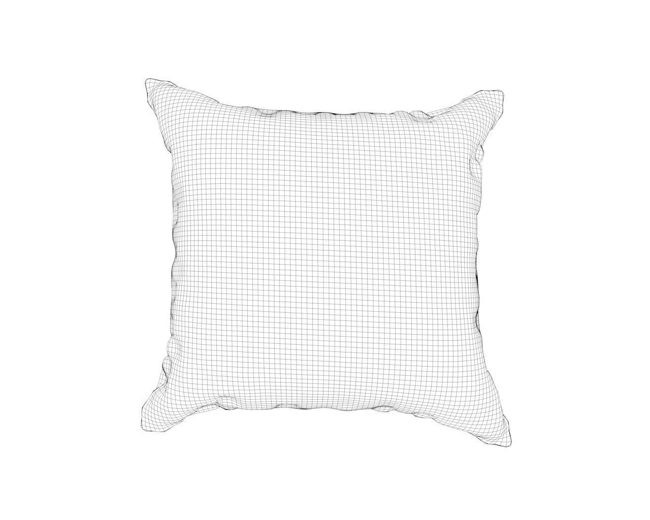 Square Pillow Free 3D model_3