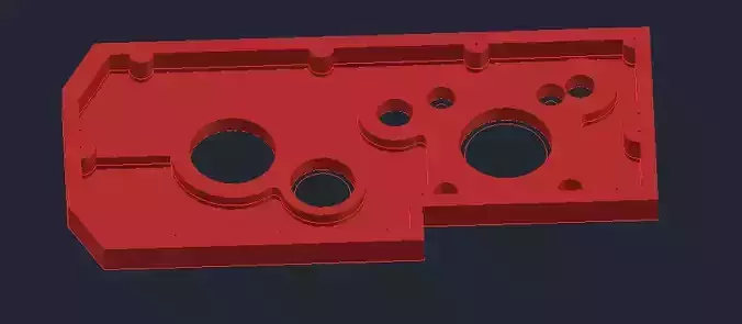 Tapa de carcasa para caja reductora  Pieza mecanica 3D 3D model