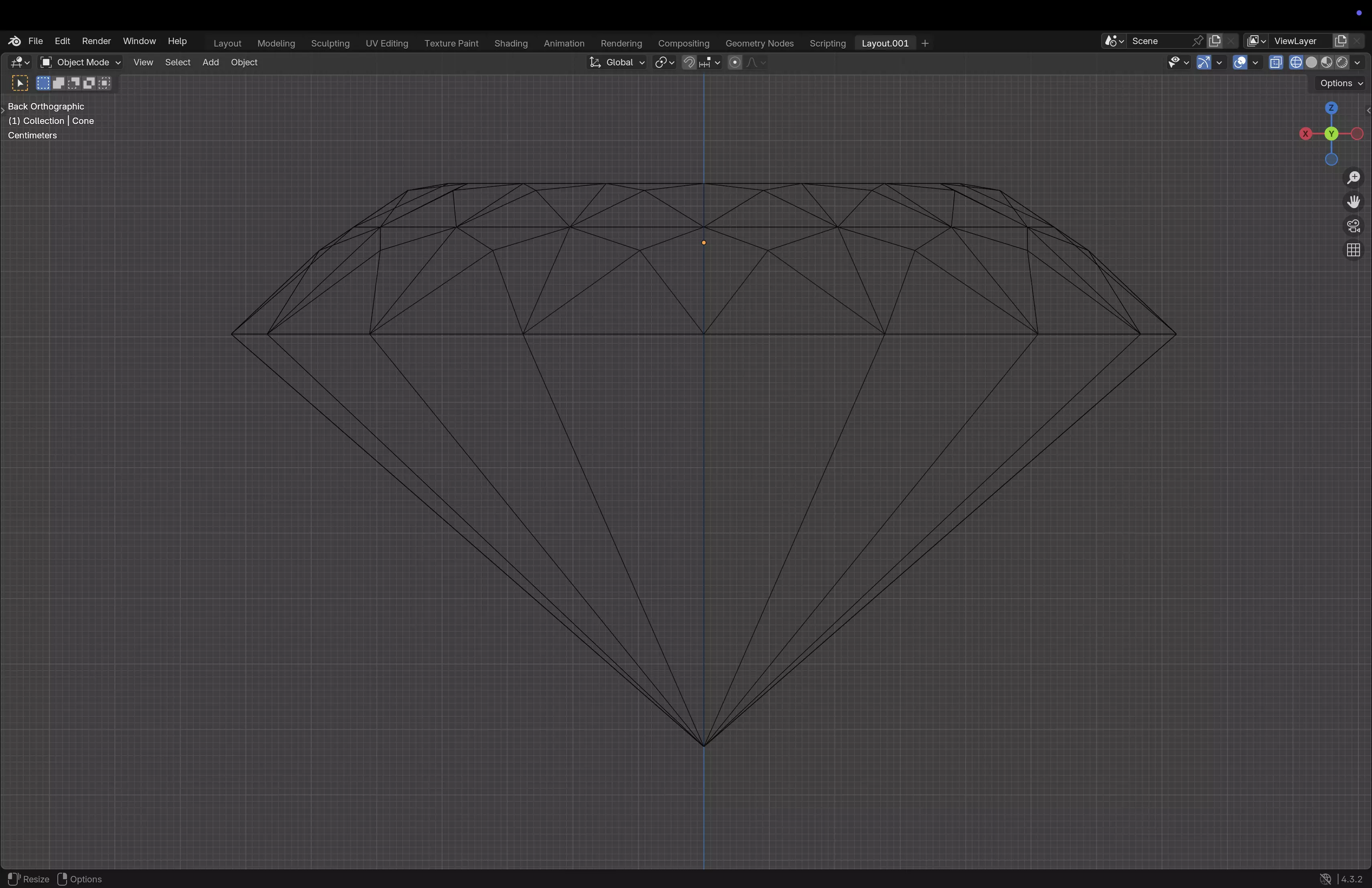 Diamond Low-poly 3D model_17