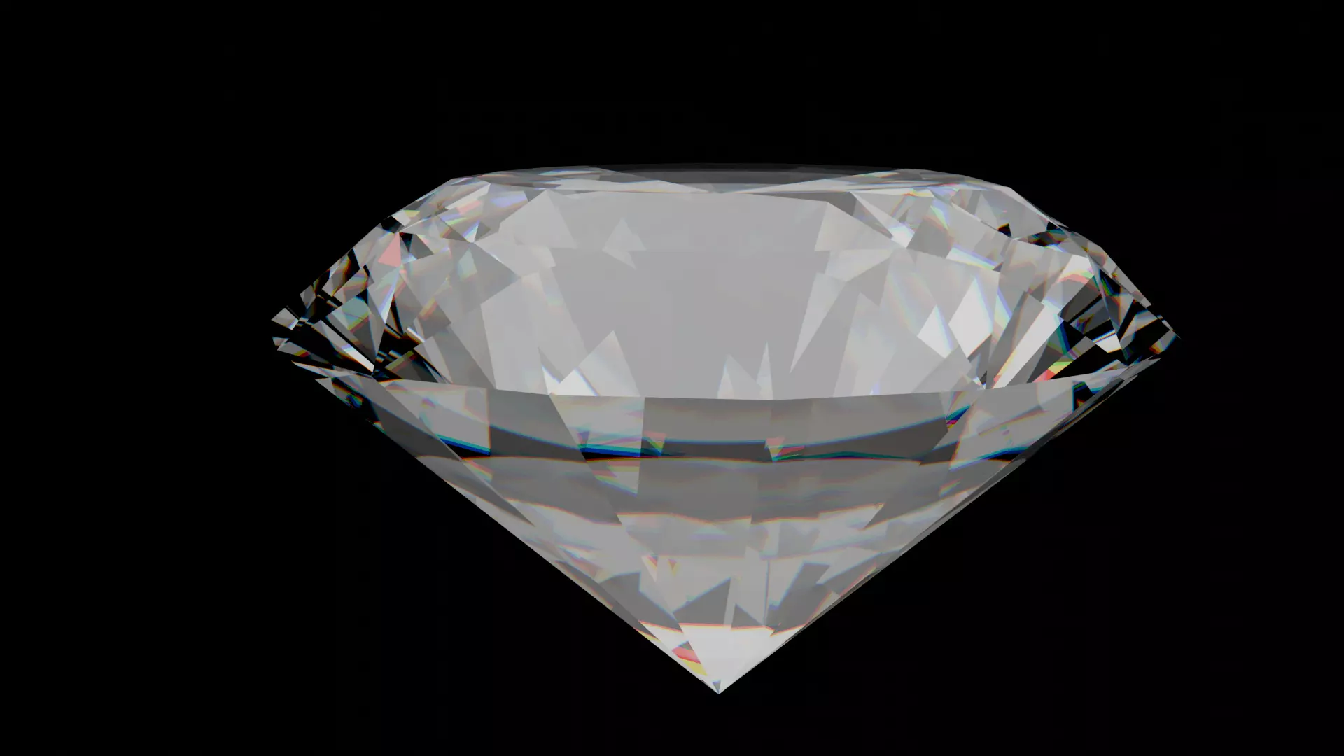 Diamond Low-poly 3D model_0