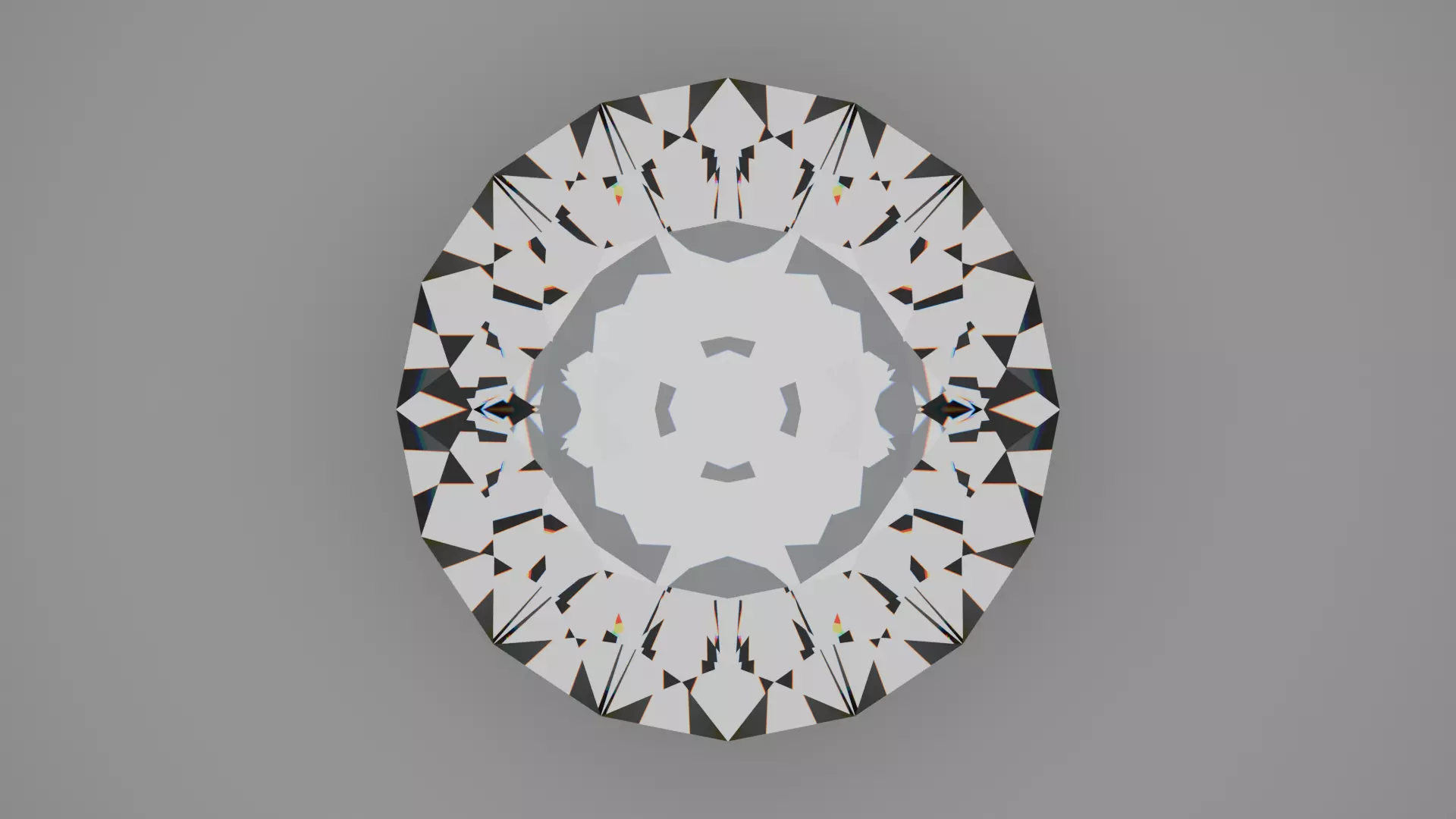 Diamond Low-poly 3D model_3