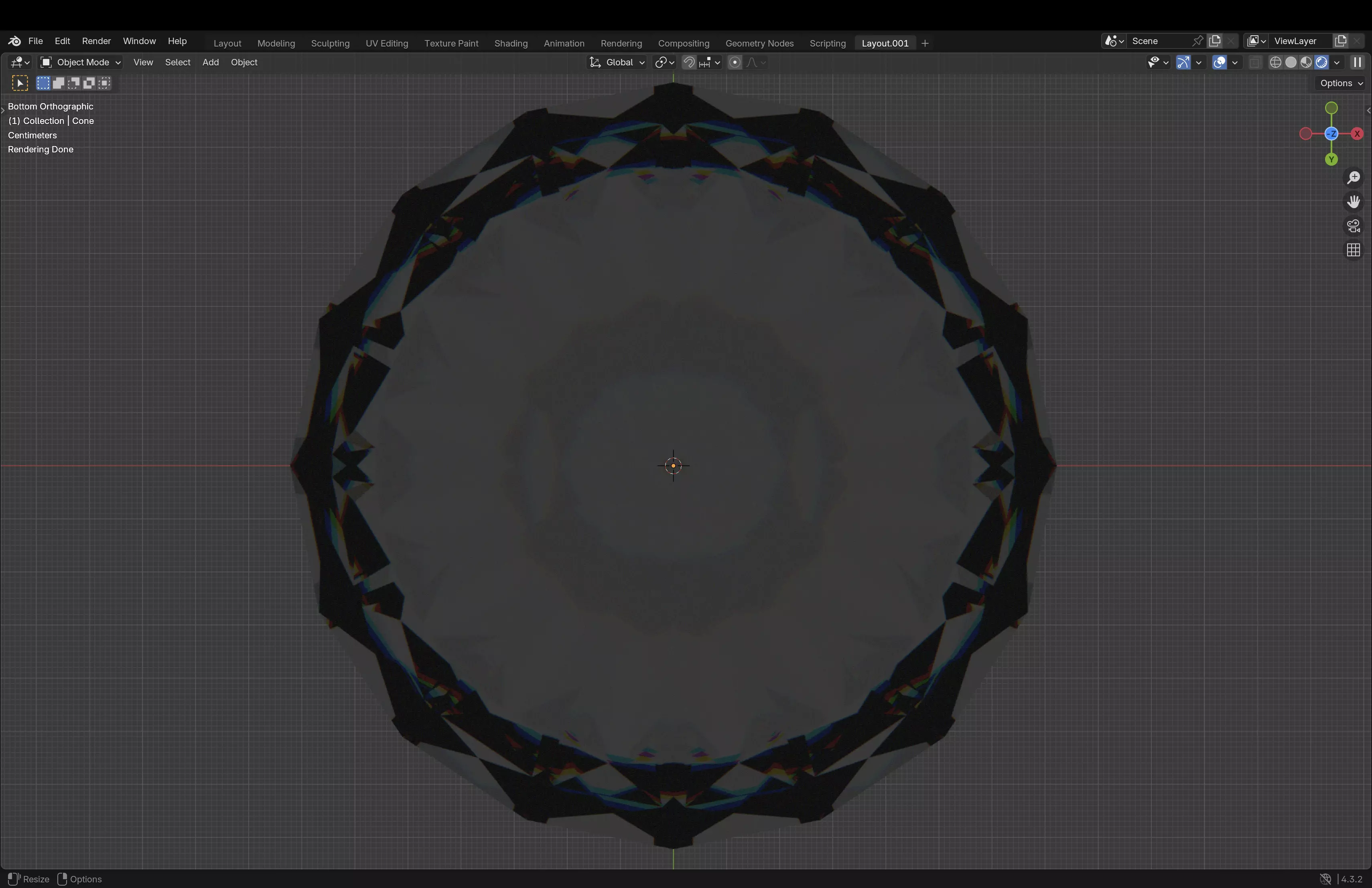 Diamond Low-poly 3D model_10