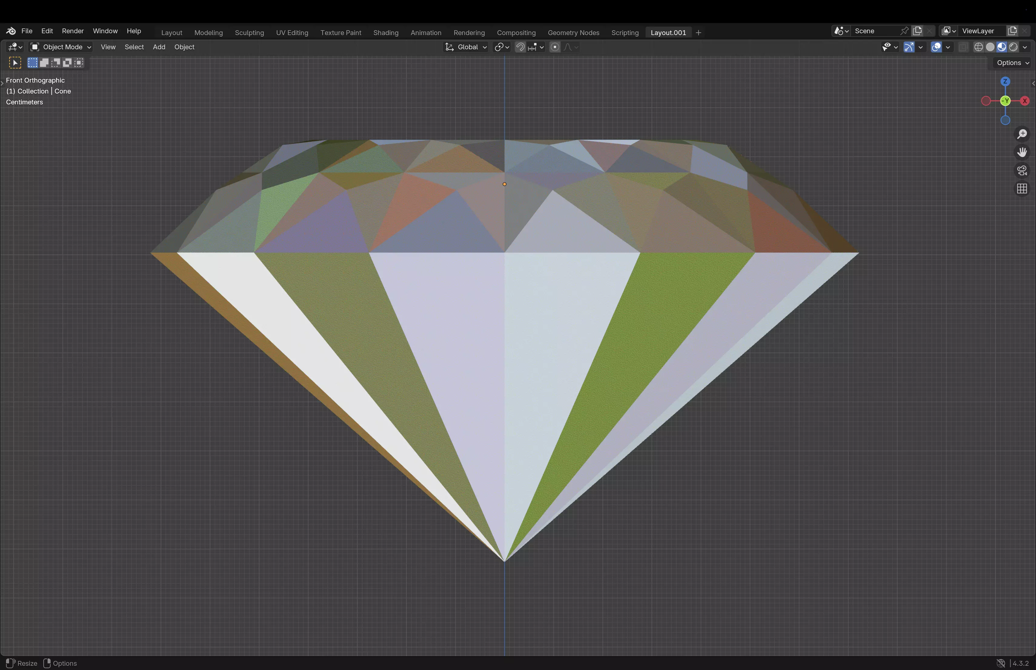 Diamond Low-poly 3D model_14