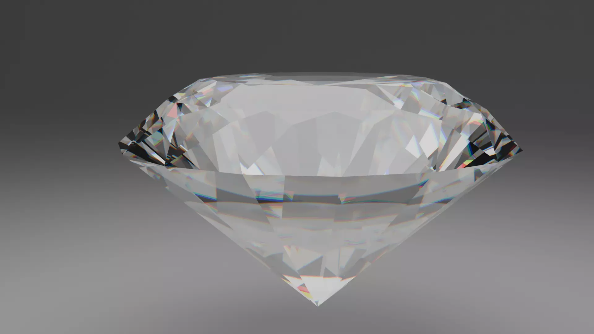 Diamond Low-poly 3D model_7