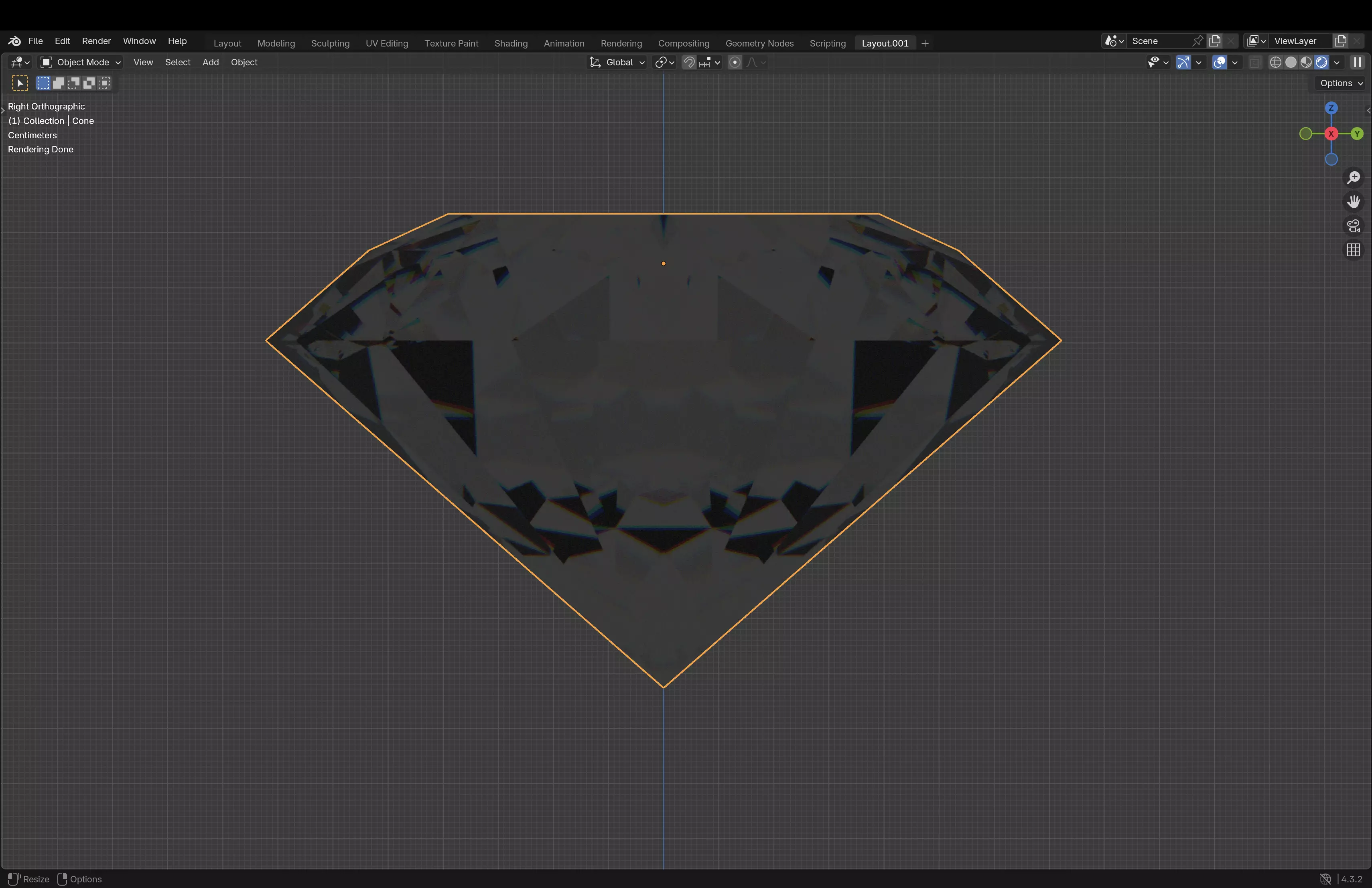 Diamond Low-poly 3D model_11