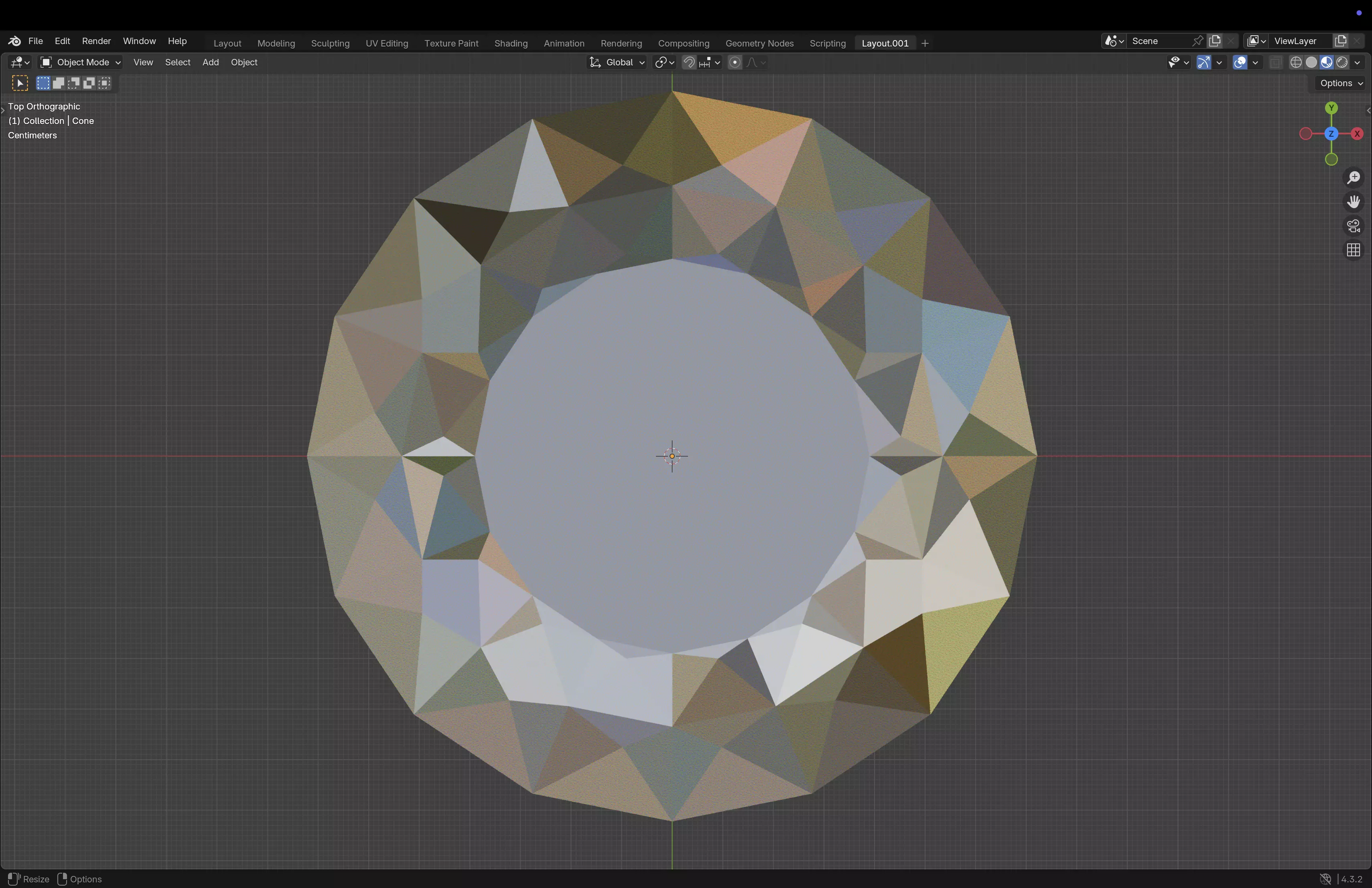 Diamond Low-poly 3D model_15