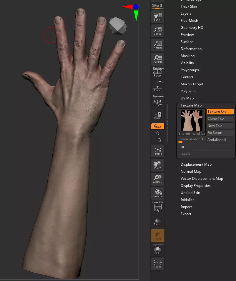 Rigged Highpoly Male Female Hand zbrush 3D print model_4