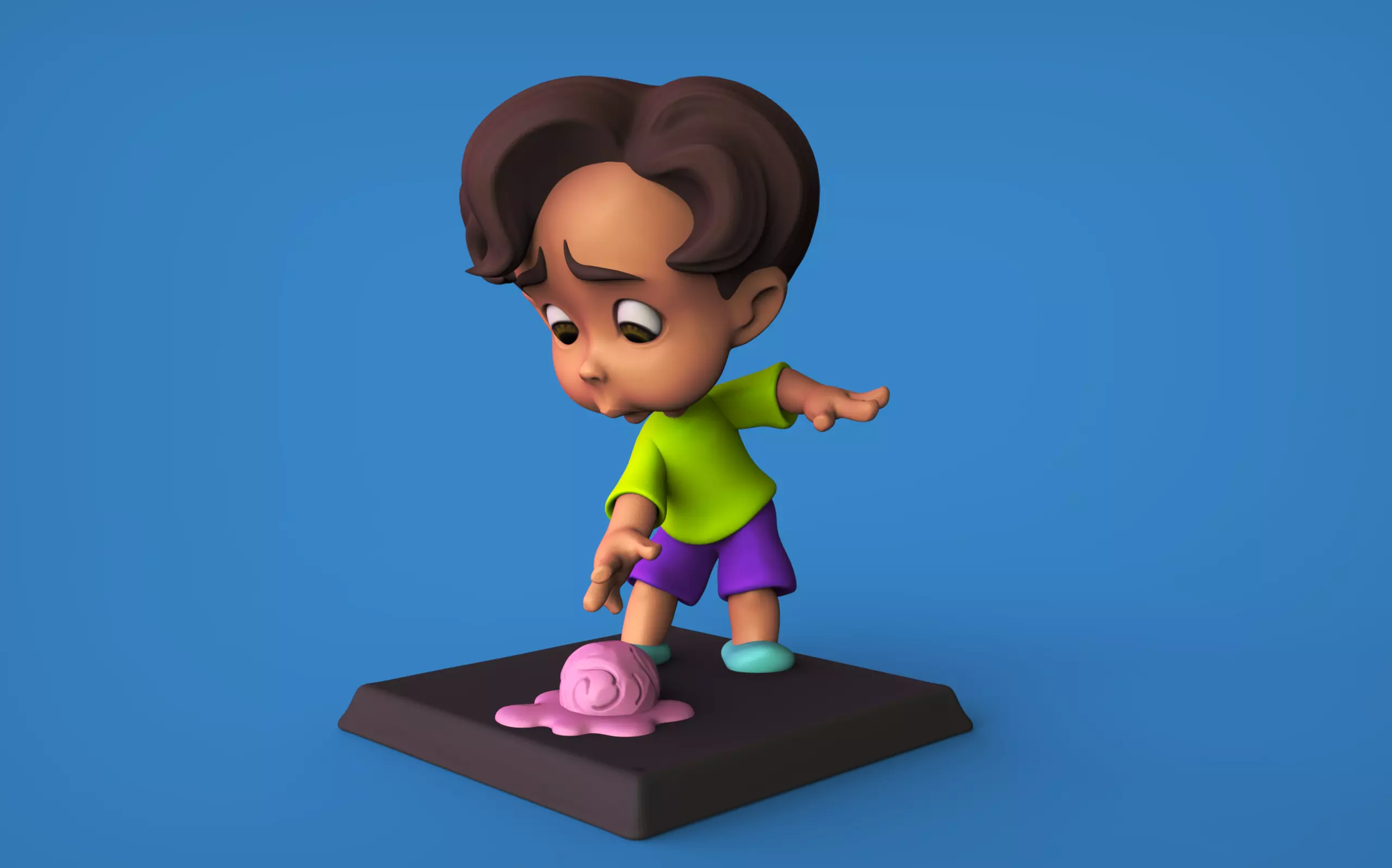 Fallen Ice cream Free 3D print model