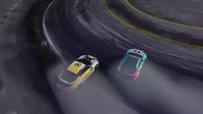 Drift car animation racing