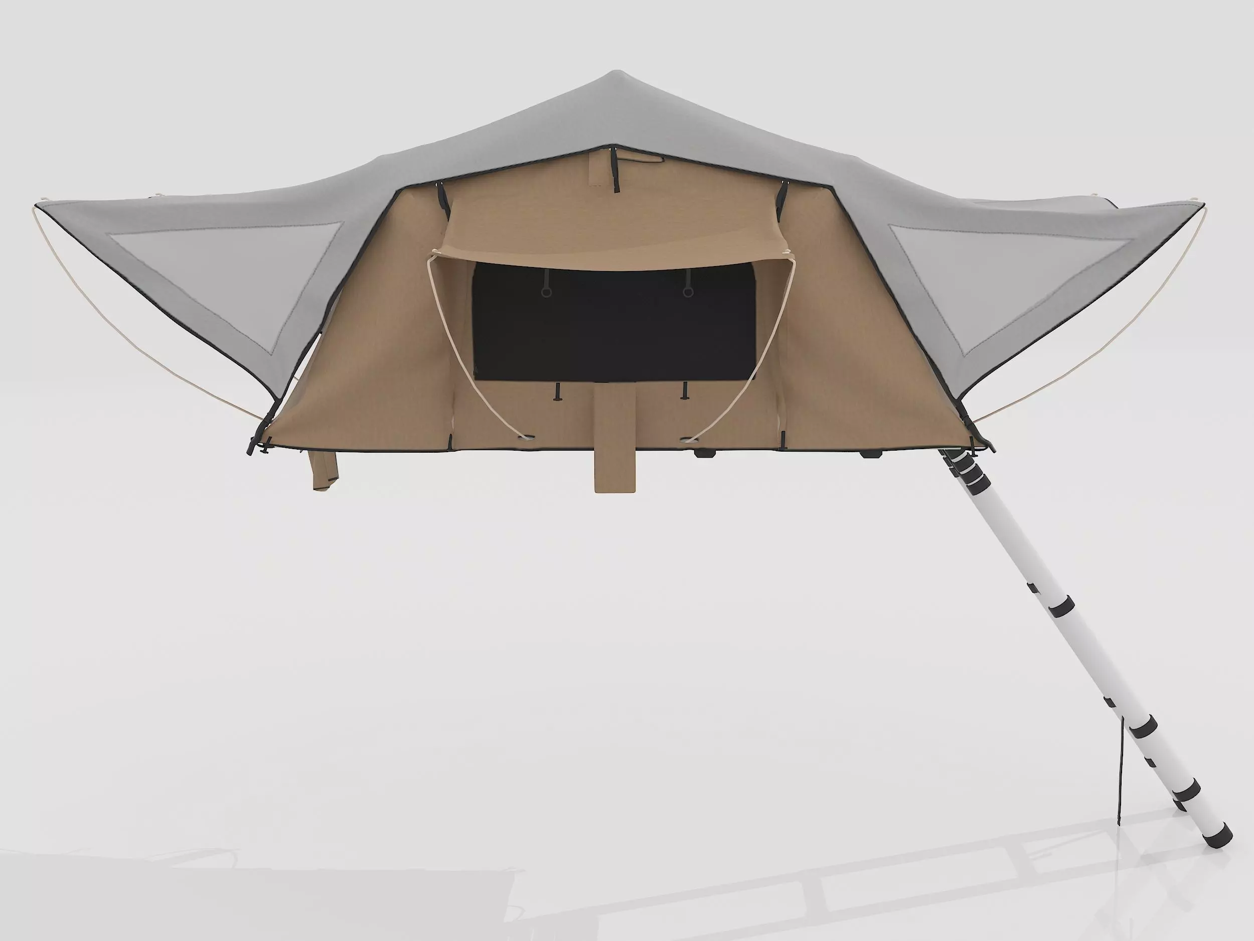 Car Tent Unfolded 3D model_0