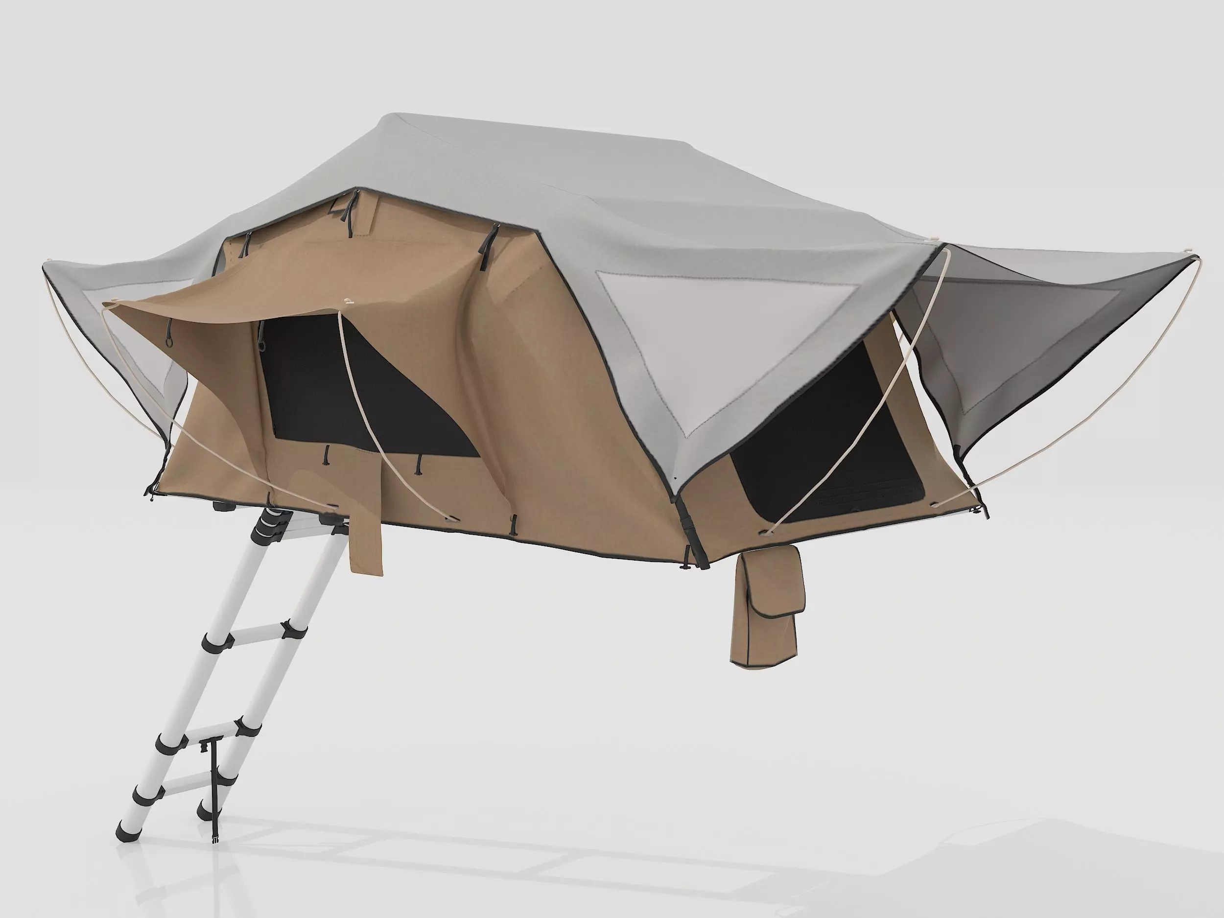 Car Tent Unfolded 3D model_2