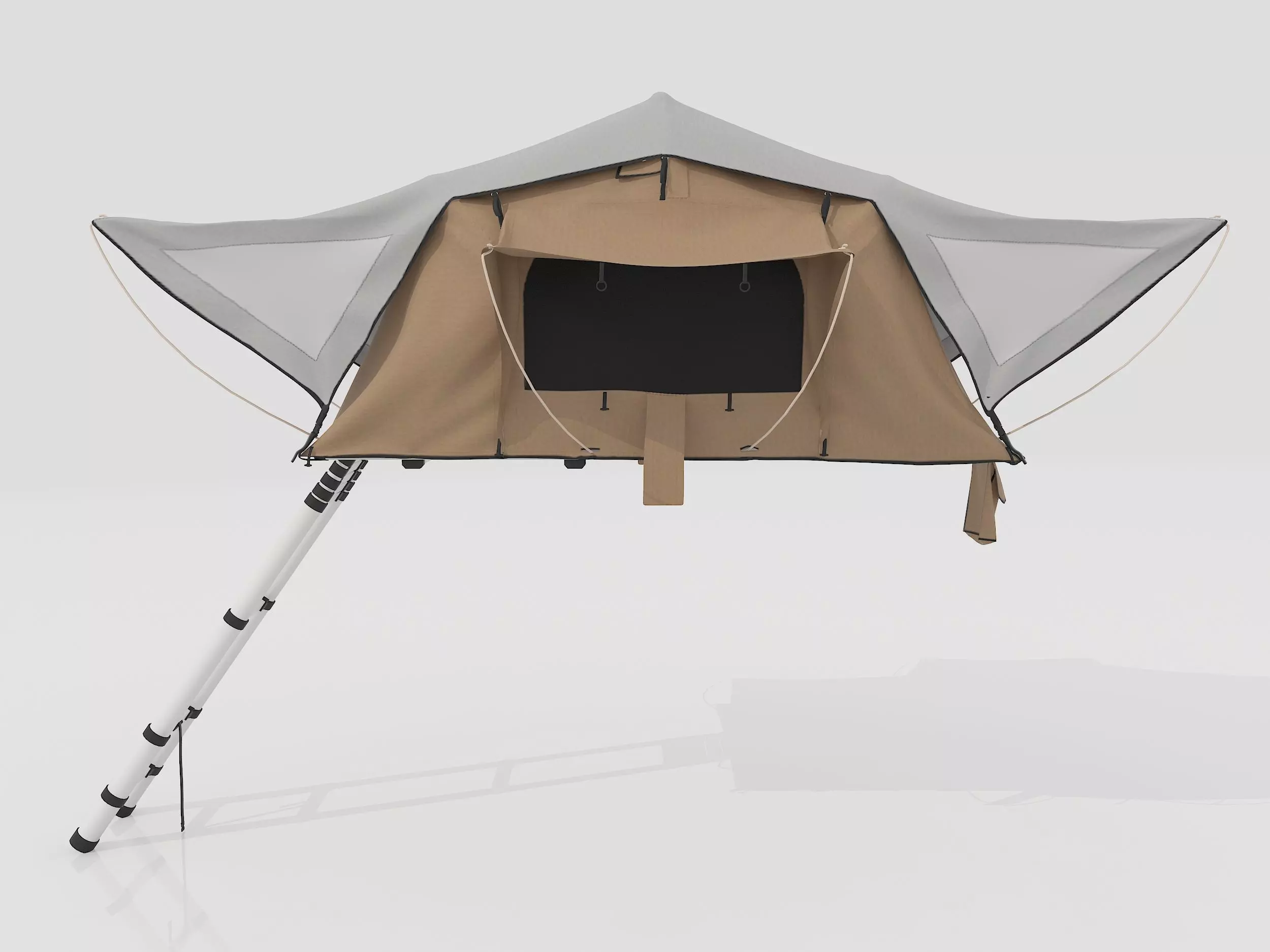 Car Tent Unfolded 3D model_3