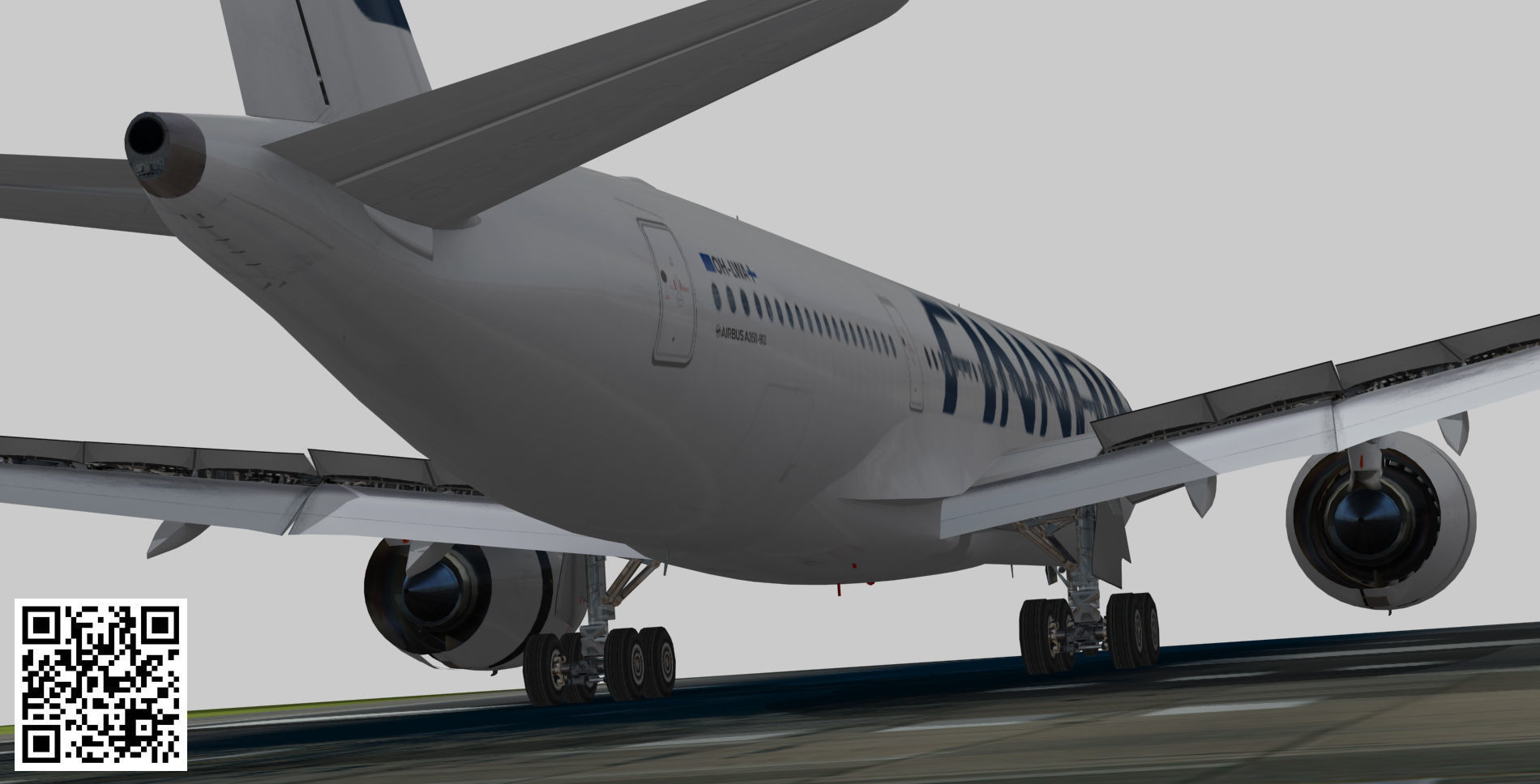 Airbus A350-900 XWB Finnair OH-LWA Low-poly 3D model_14