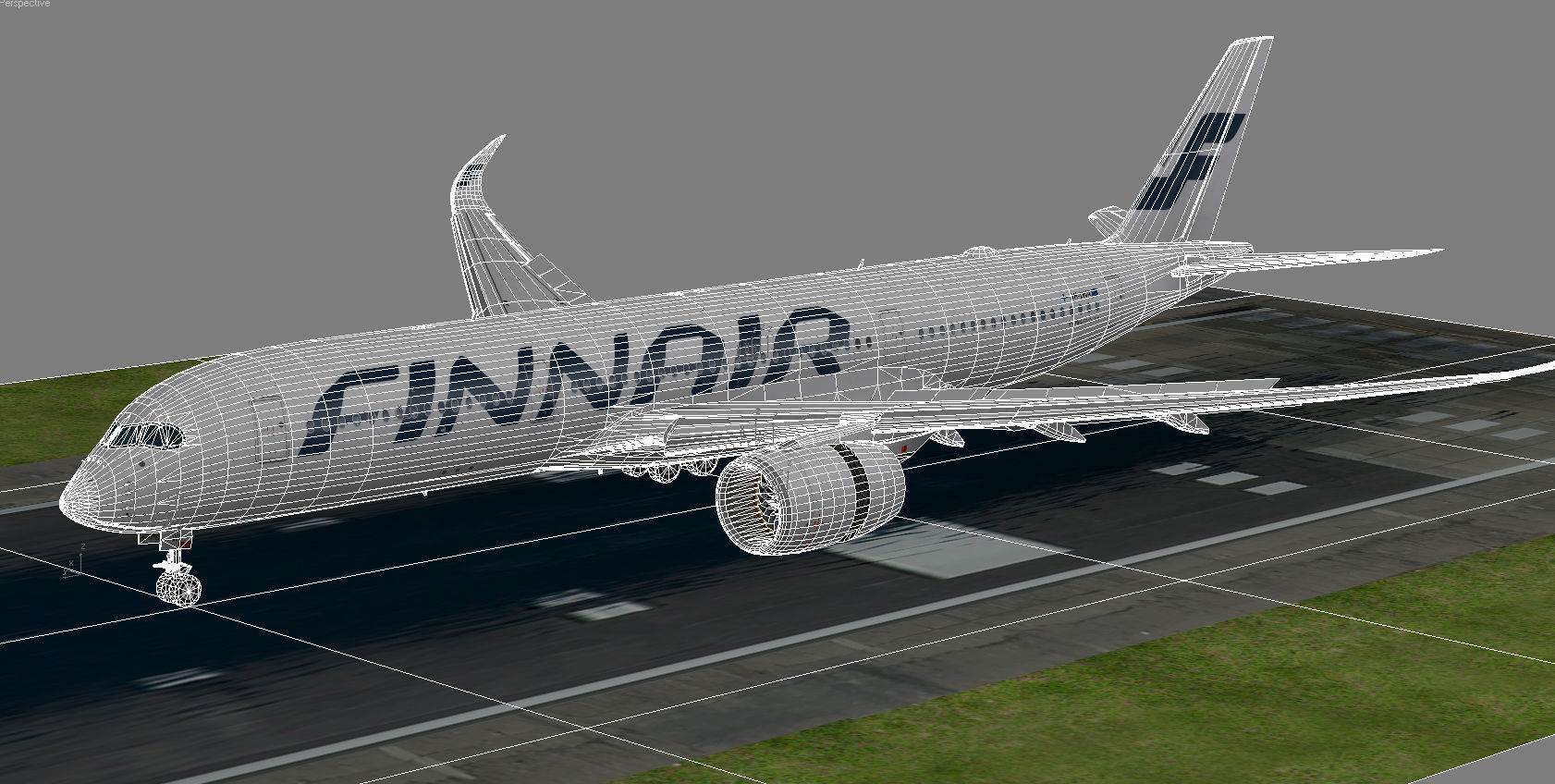 Airbus A350-900 XWB Finnair OH-LWA Low-poly 3D model_9