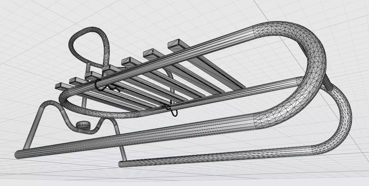 ArcticCurve 3D Model of Childrens Sleds Free low-poly 3D model