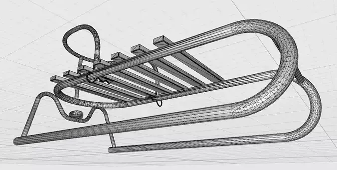 ArcticCurve 3D Model of Childrens Sleds Low-poly 3D model