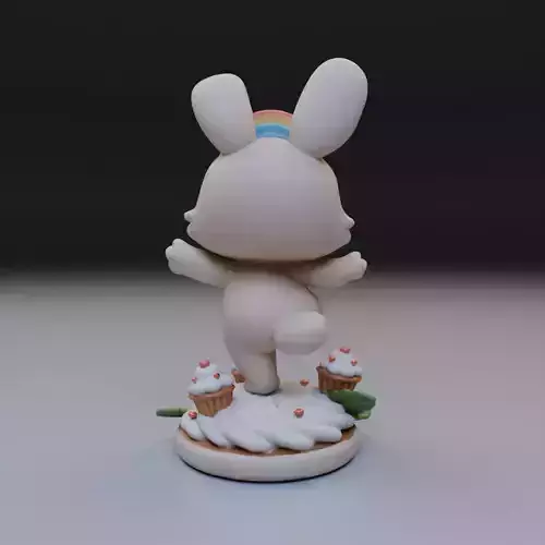 sweet bunny 3D print model 6