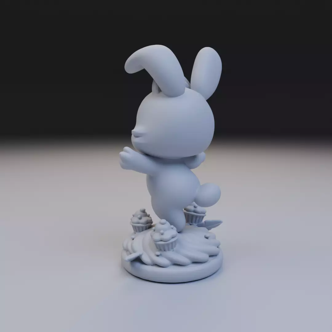 sweet bunny 3D print model_8