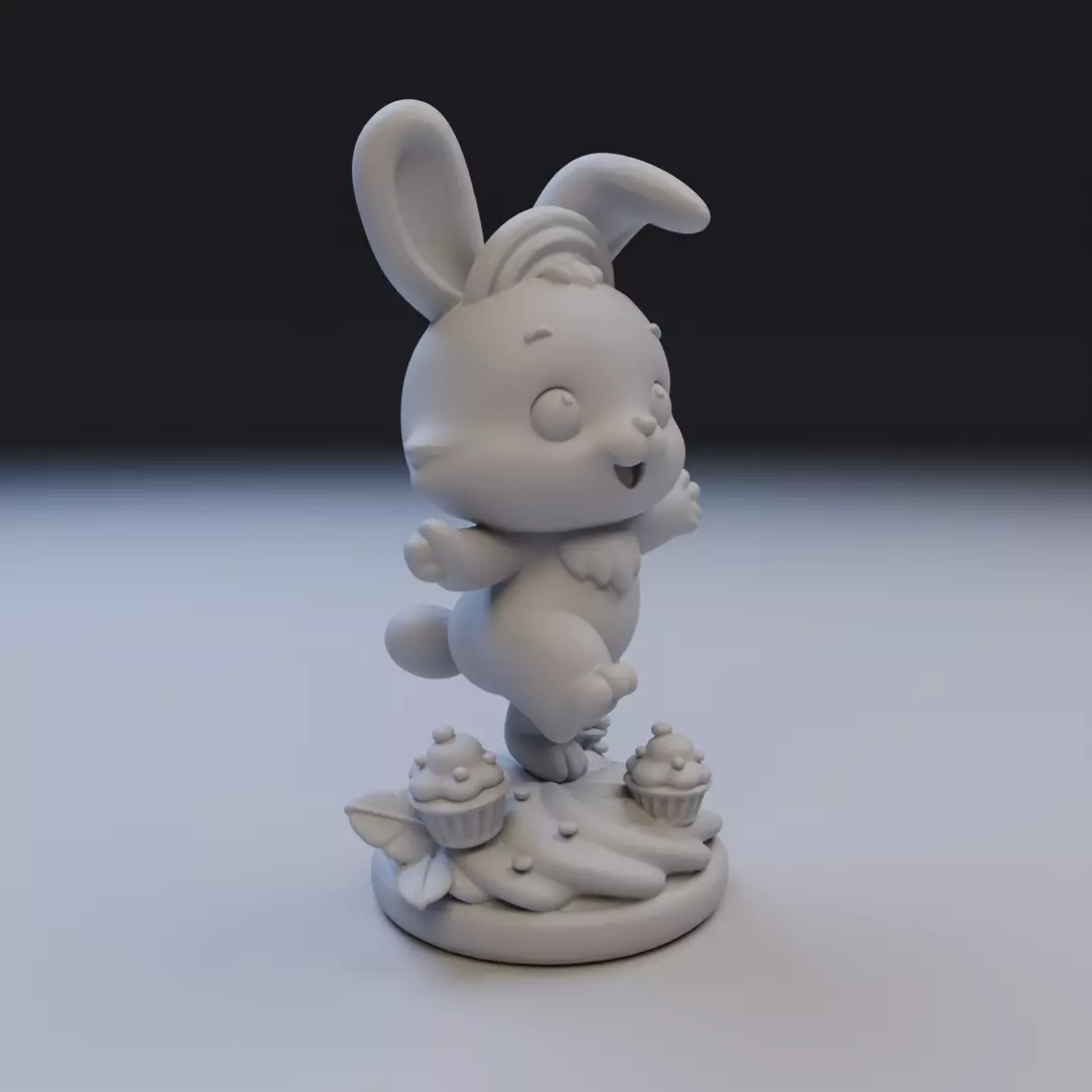 sweet bunny 3D print model_12