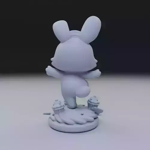 sweet bunny 3D print model 7