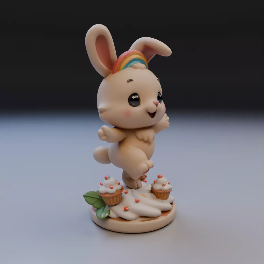 sweet bunny 3D print model_11