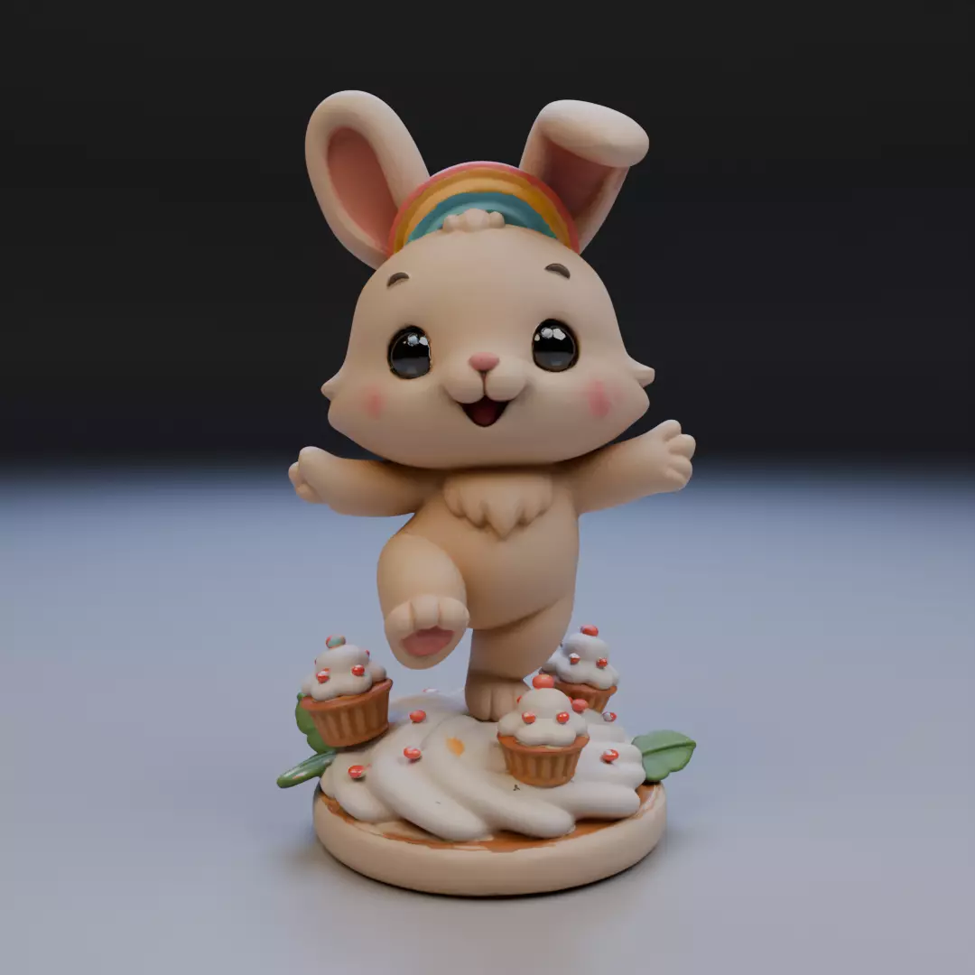 sweet bunny 3D print model_15