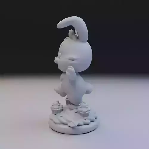sweet bunny 3D print model 5