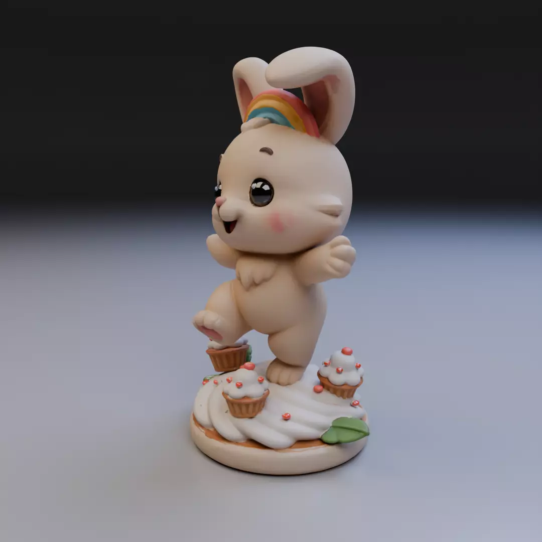 sweet bunny 3D print model_9