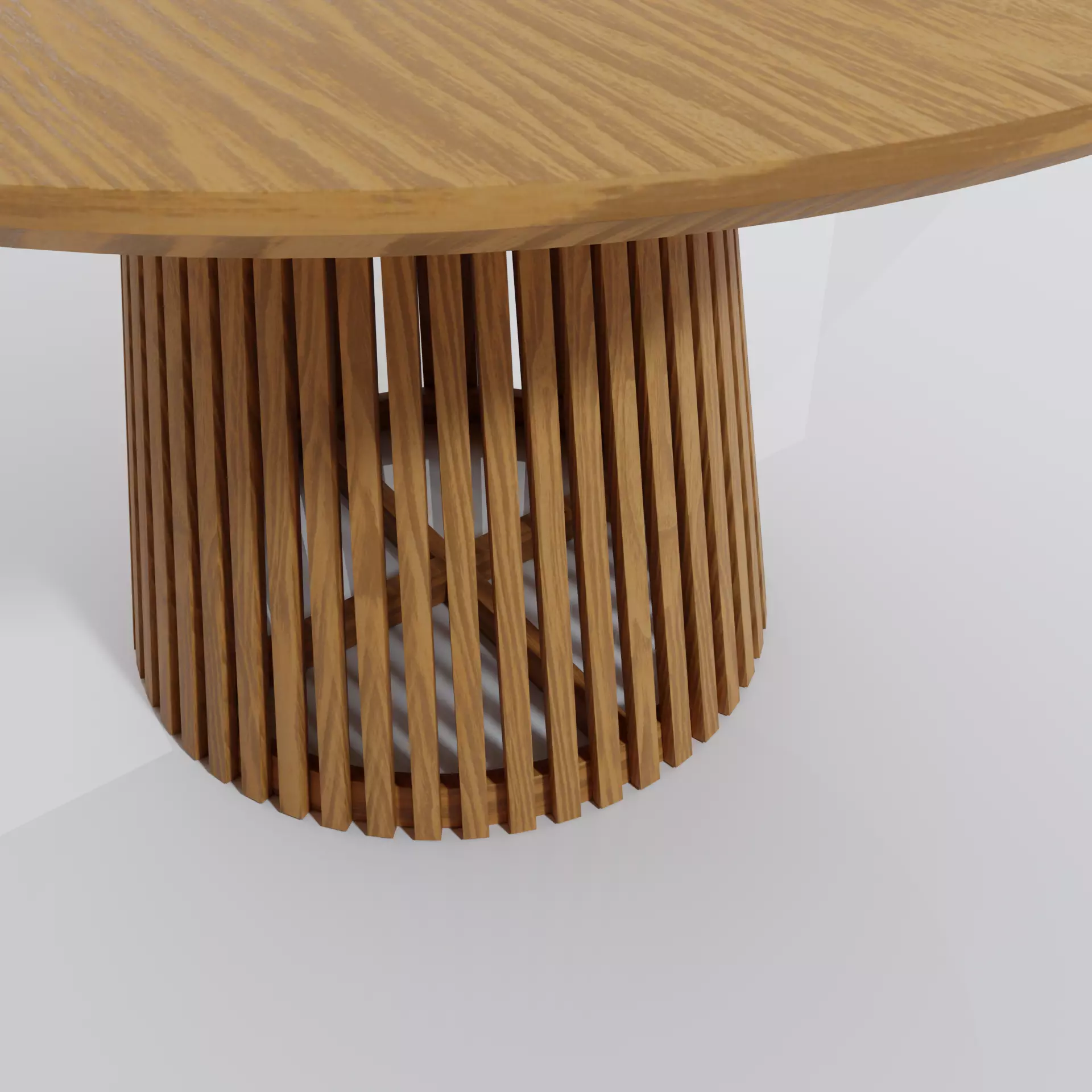 Kaiser Wooden Round Dining Table 3D model_2