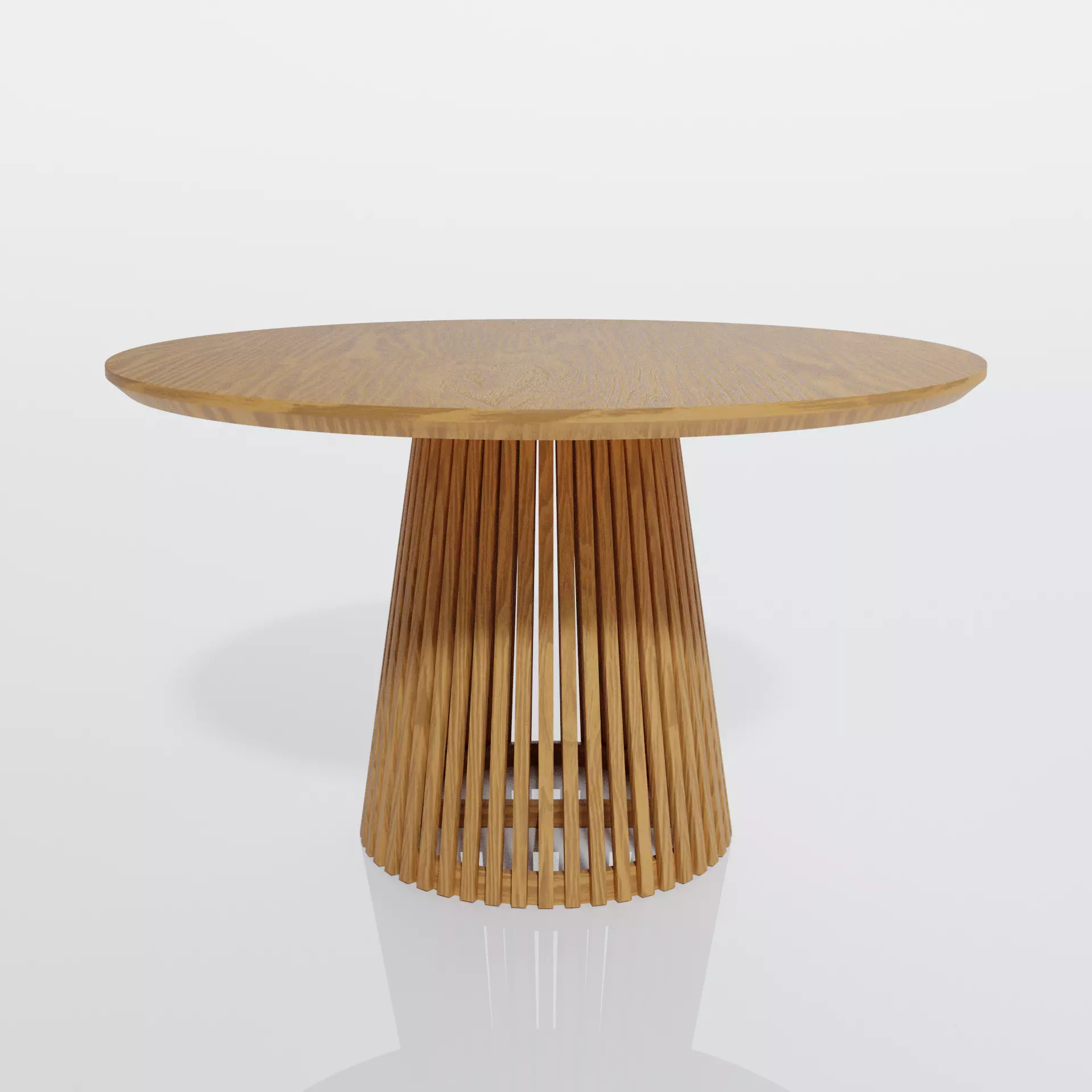 Kaiser Wooden Round Dining Table 3D model_1