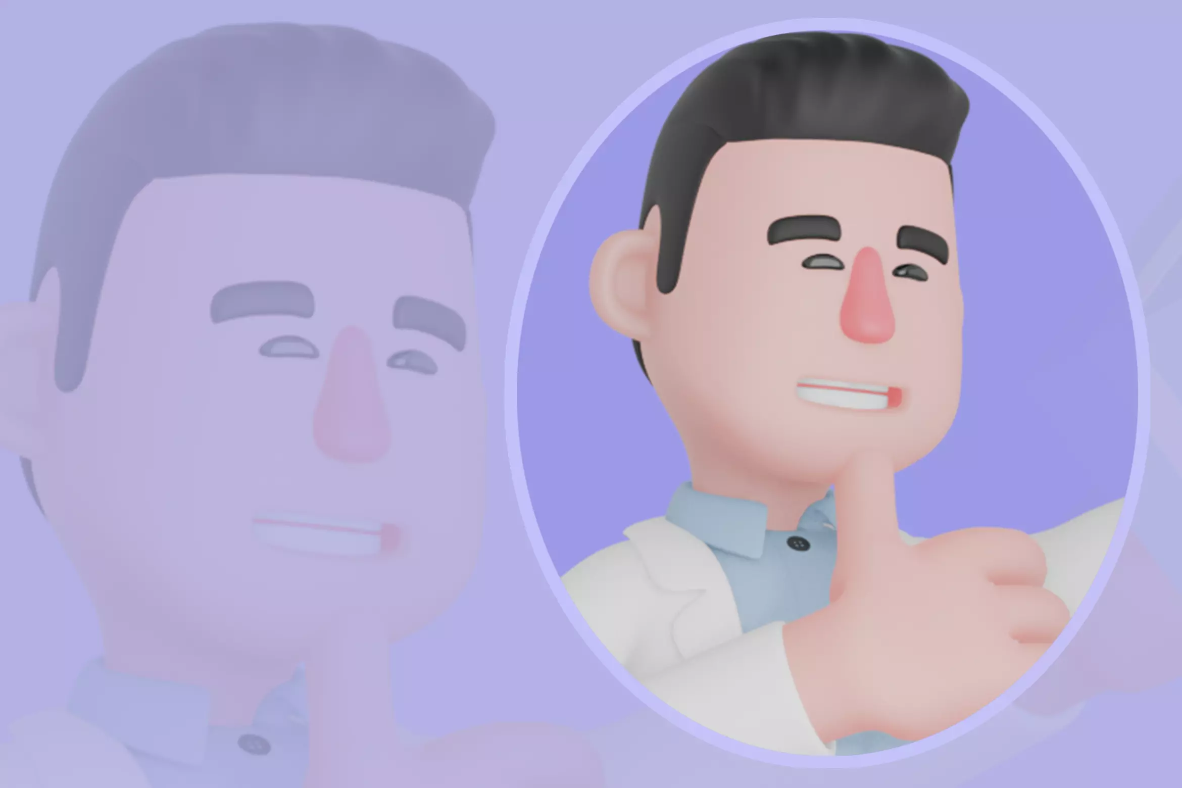 Stylized 3D Male Doctor Character - Pointing at First Aid Kit 3D model_0