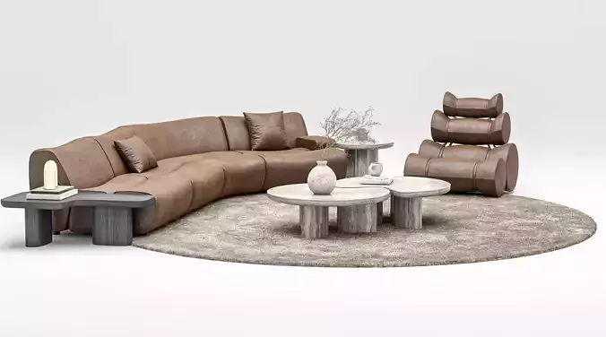 Modern Luxury Modular Sofa and Lounge Chair 