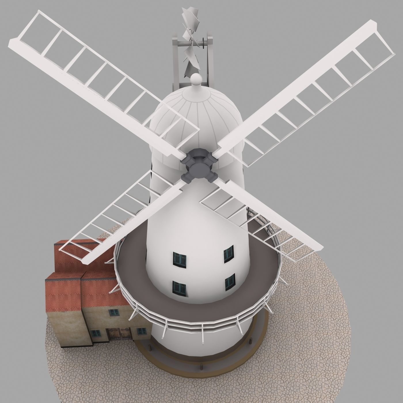 3D model Llancayo Windmill Usk VR / AR / lowpoly MAX OBJ 3DS FBX MTL
