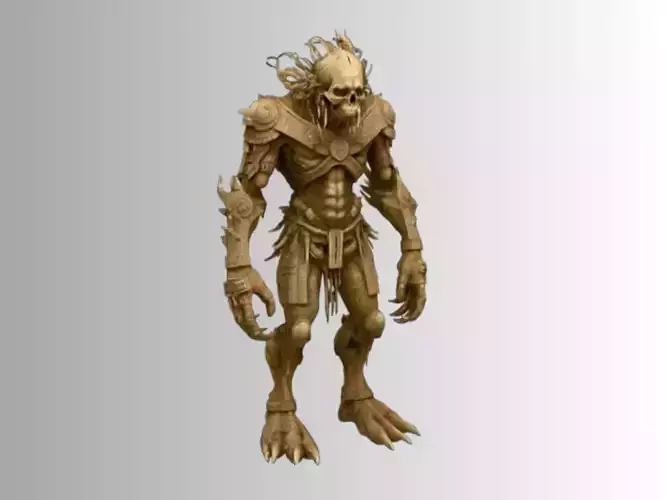 Stone Guardian Free low-poly 3D model