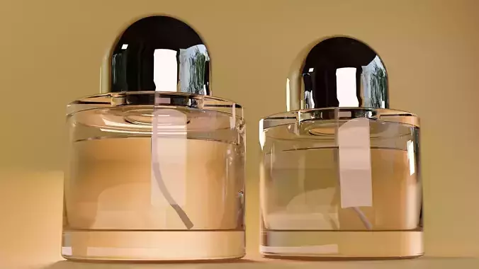 Realistic 3D Model Byredo Perfume Glass Bottle 3D model