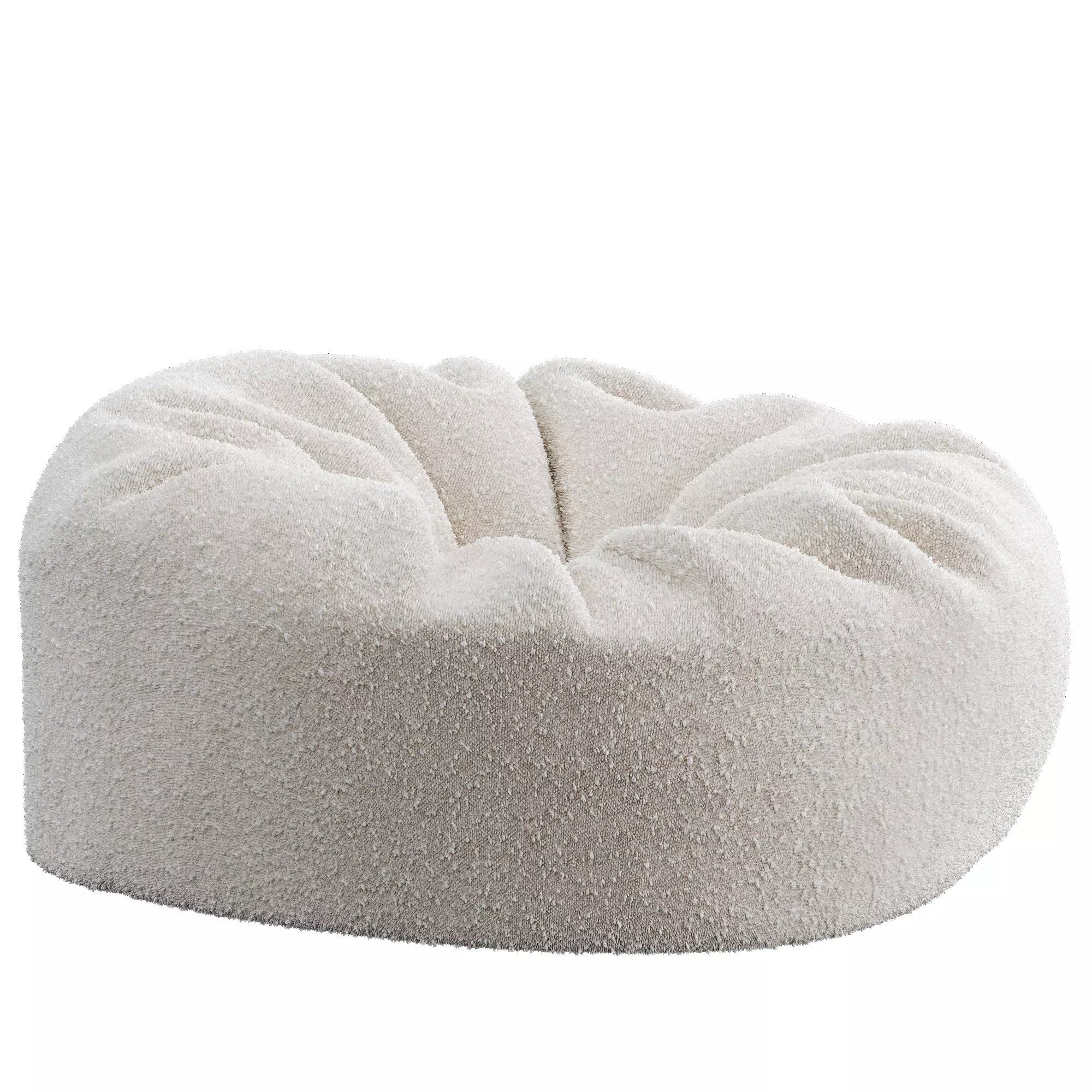 Bean Bag Low-poly 3D model_3