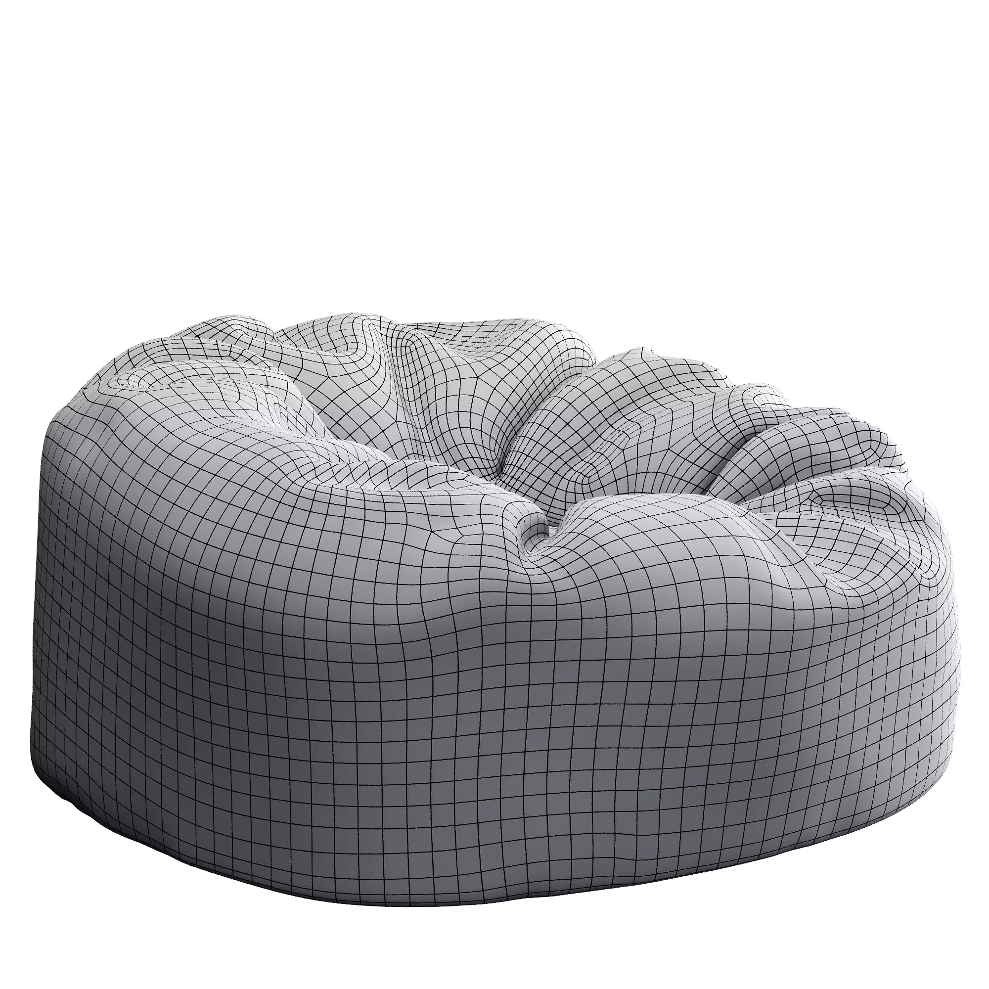 Bean Bag Low-poly 3D model_44