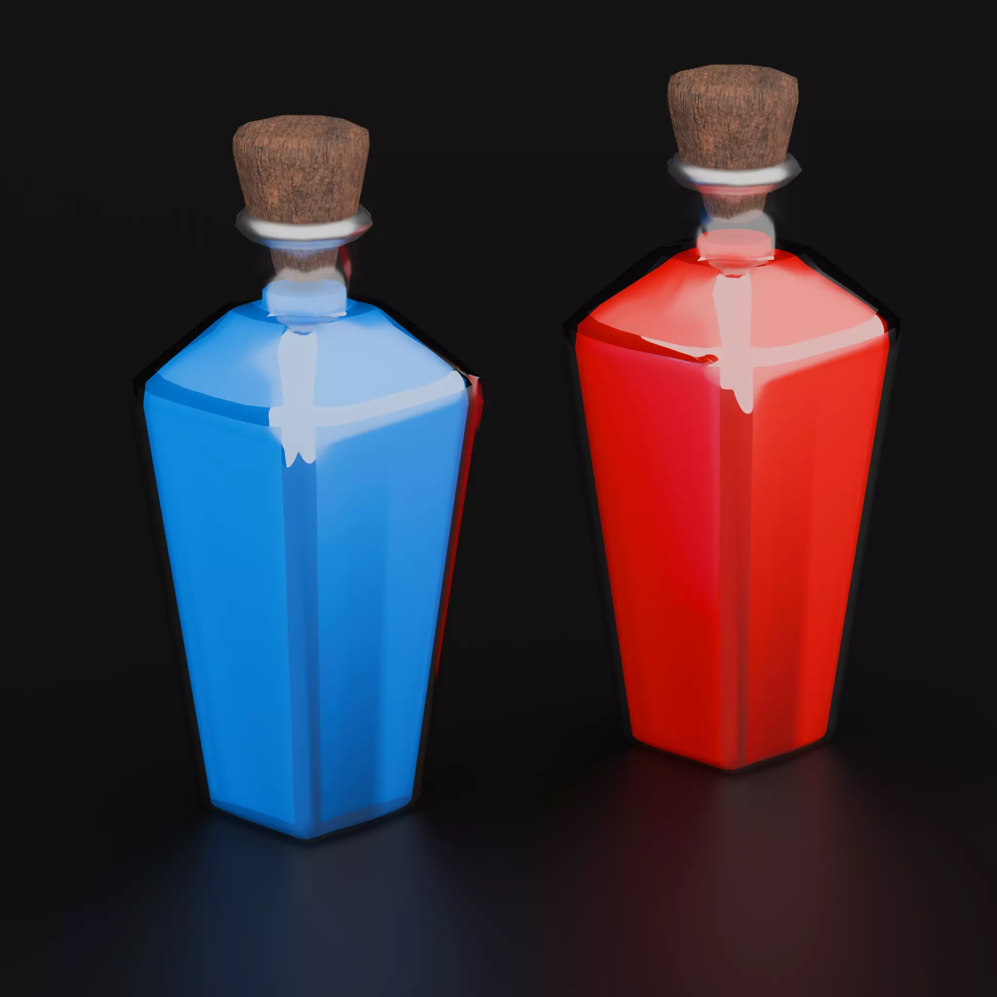 Low-Poly RPG Potions Pack - Game Ready Pack Low-poly 3D model_11