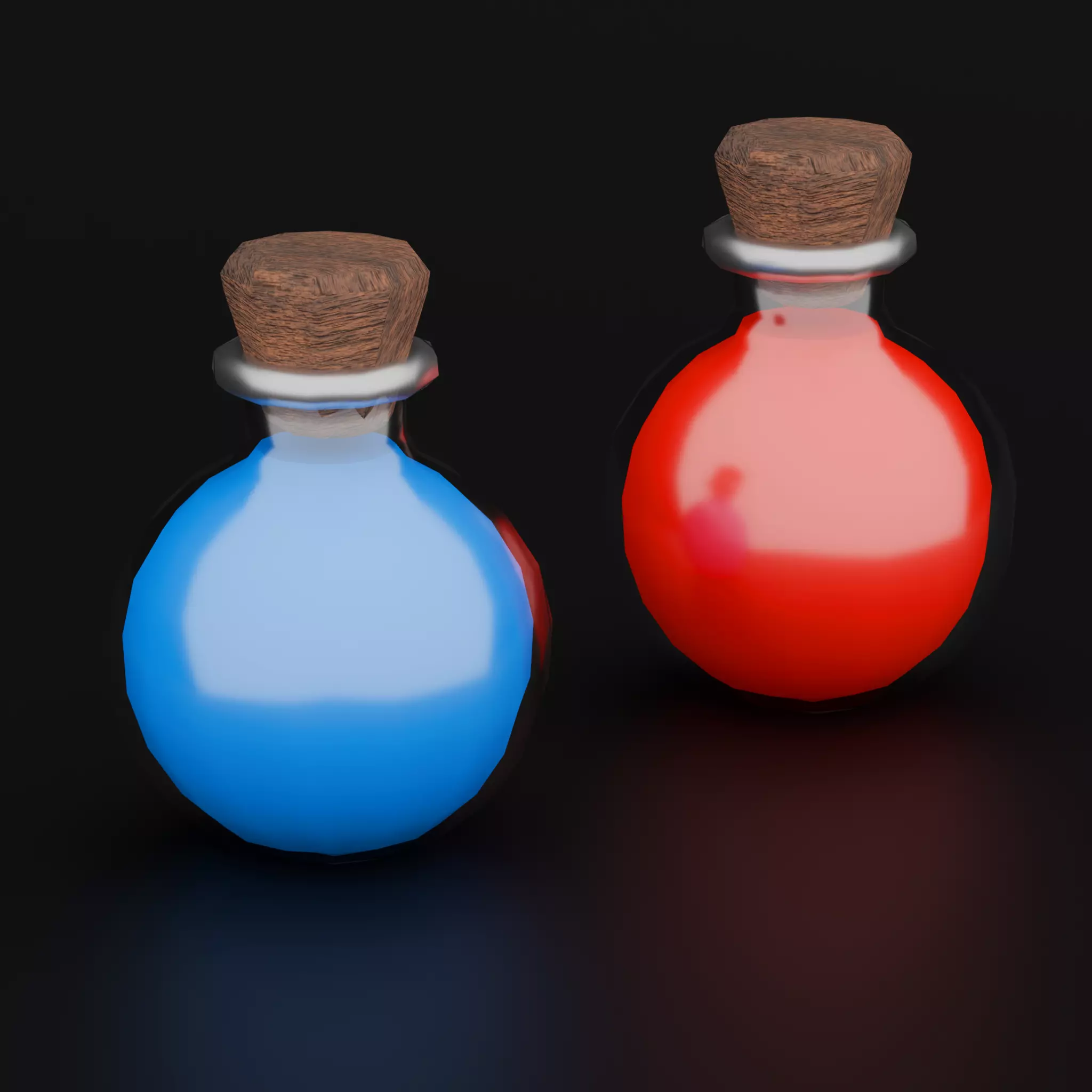Low-Poly RPG Potions Pack - Game Ready Pack Low-poly 3D model_7