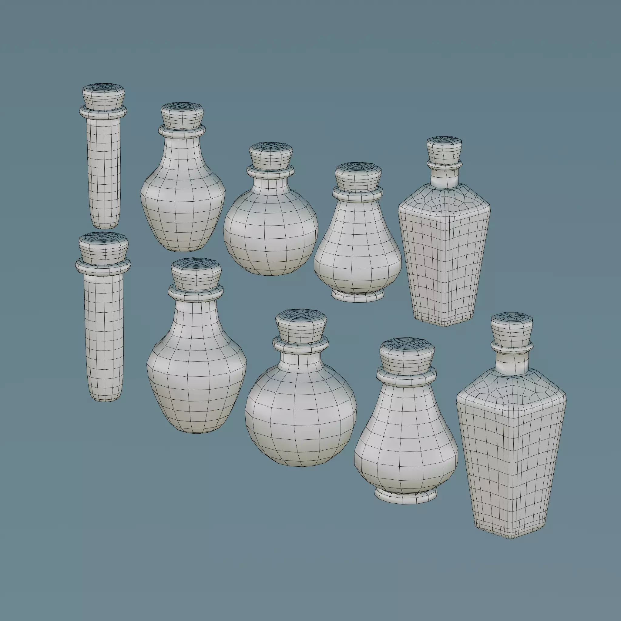 Low-Poly RPG Potions Pack - Game Ready Pack Low-poly 3D model_2