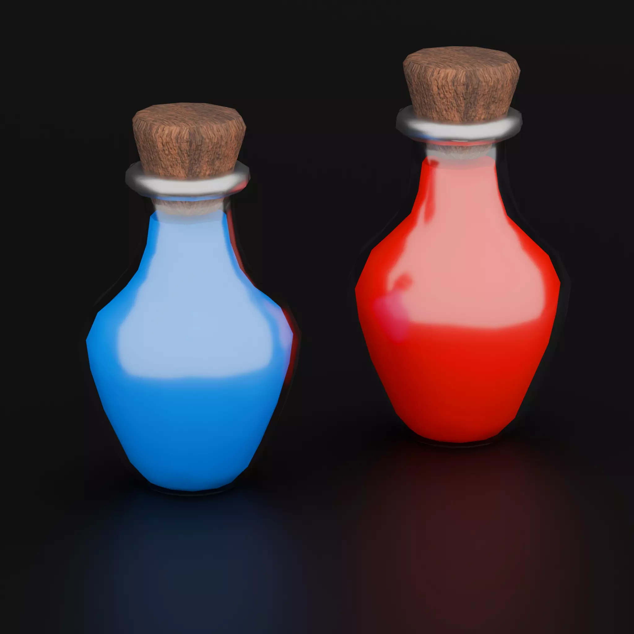 Low-Poly RPG Potions Pack - Game Ready Pack Low-poly 3D model_5