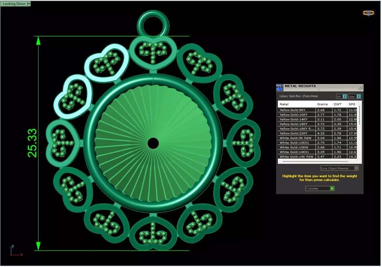 Heart Frame Pendant 3D Model Circle Locket Romantic Jewelry 3D print model_4