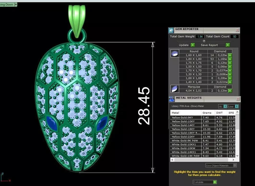 bvlgari serpenti kolye 3D print model_3