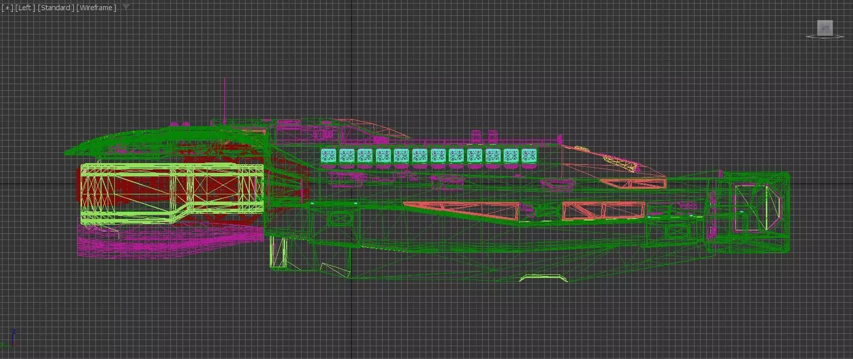 Sci-Fi Spaceship Missile Boat - Low Poly PBR 3D Model Low-poly 3D model_13