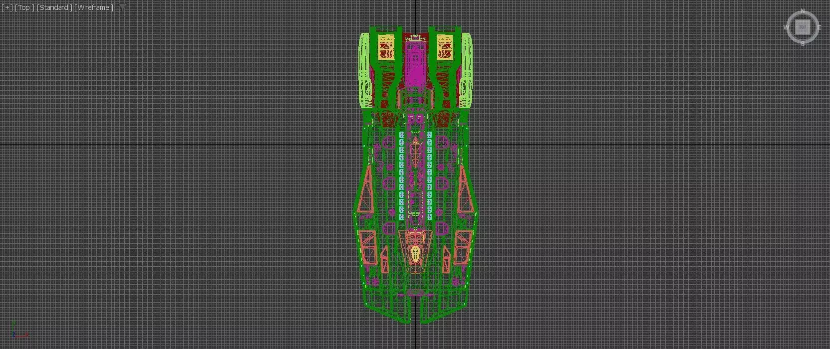 Sci-Fi Spaceship Missile Boat - Low Poly PBR 3D Model Low-poly 3D model_14