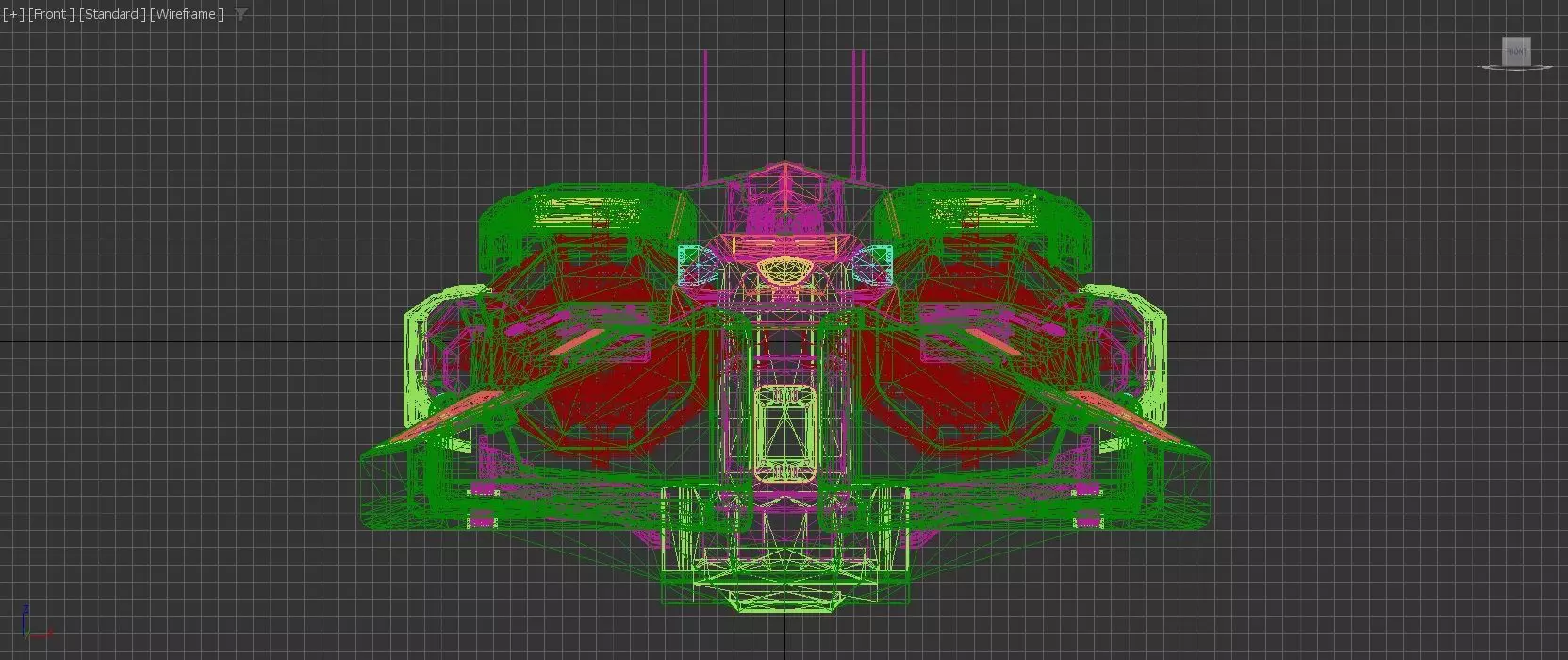 Sci-Fi Spaceship Missile Boat - Low Poly PBR 3D Model Low-poly 3D model_15