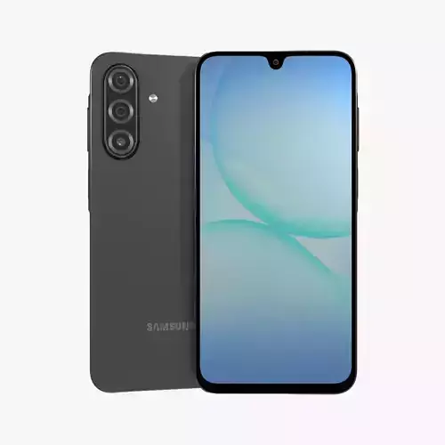Samsung Galaxy A17 Black Low-poly 3D model