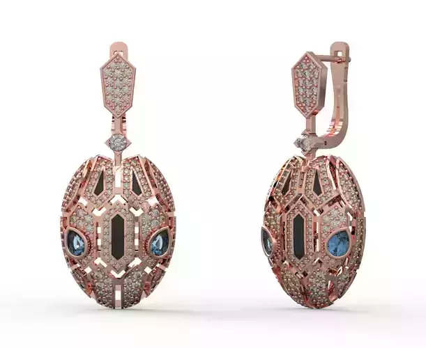 bvlgari serpenti yilan kupe