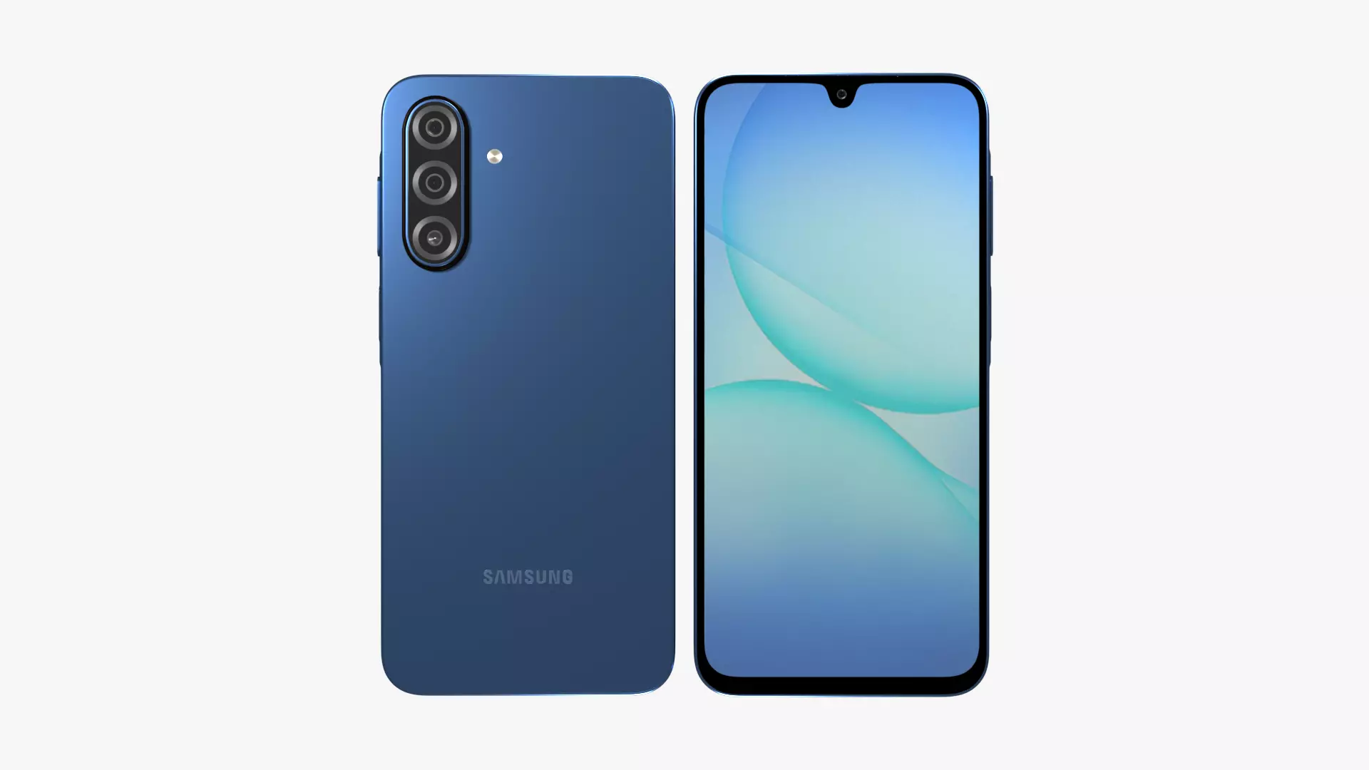 Samsung Galaxy A17 Blue Low-poly 3D model_1