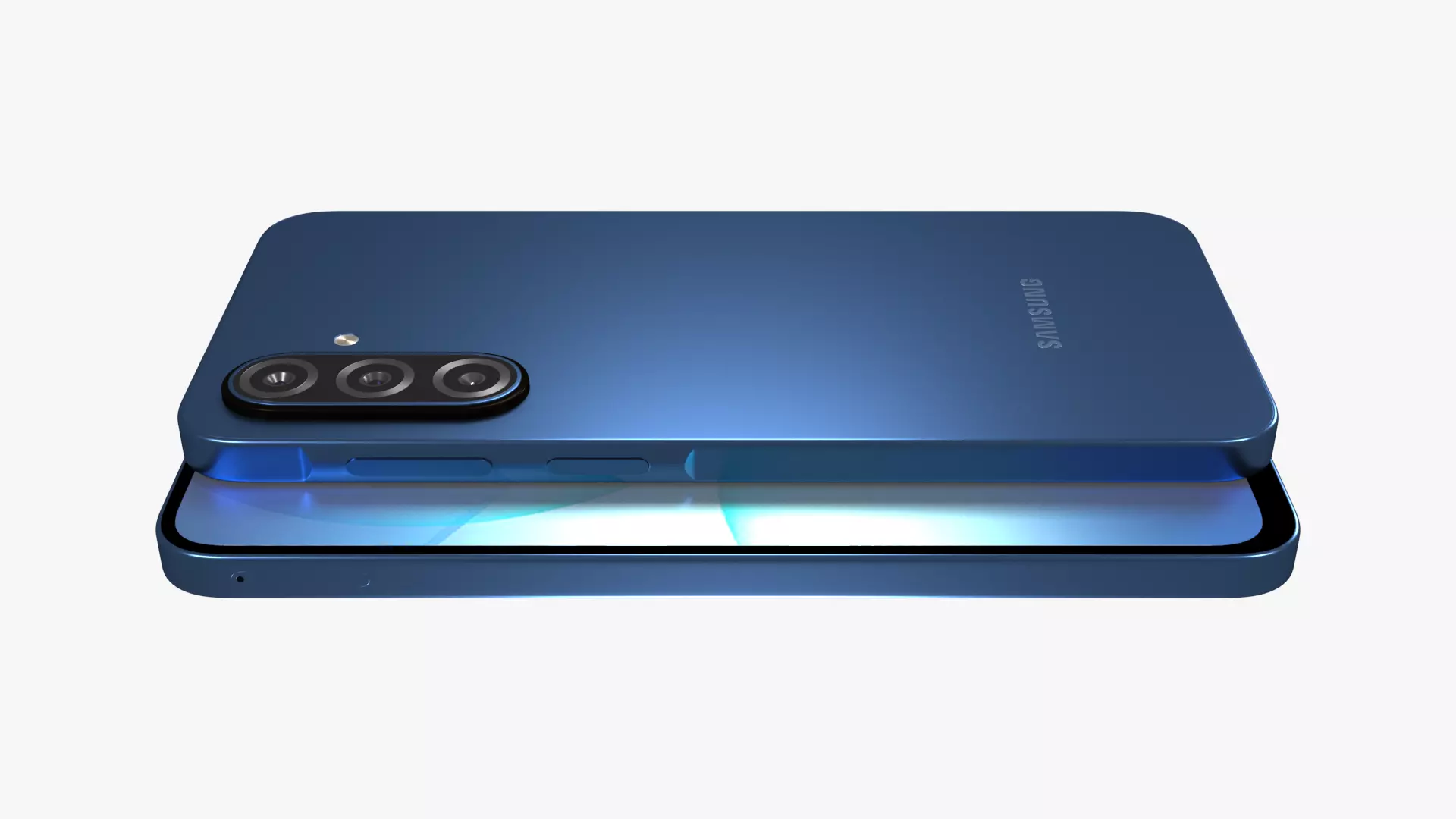 Samsung Galaxy A17 Blue Low-poly 3D model_3